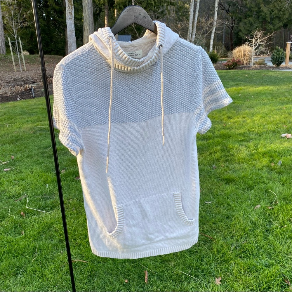 Short sleeve hooded comfy pullover